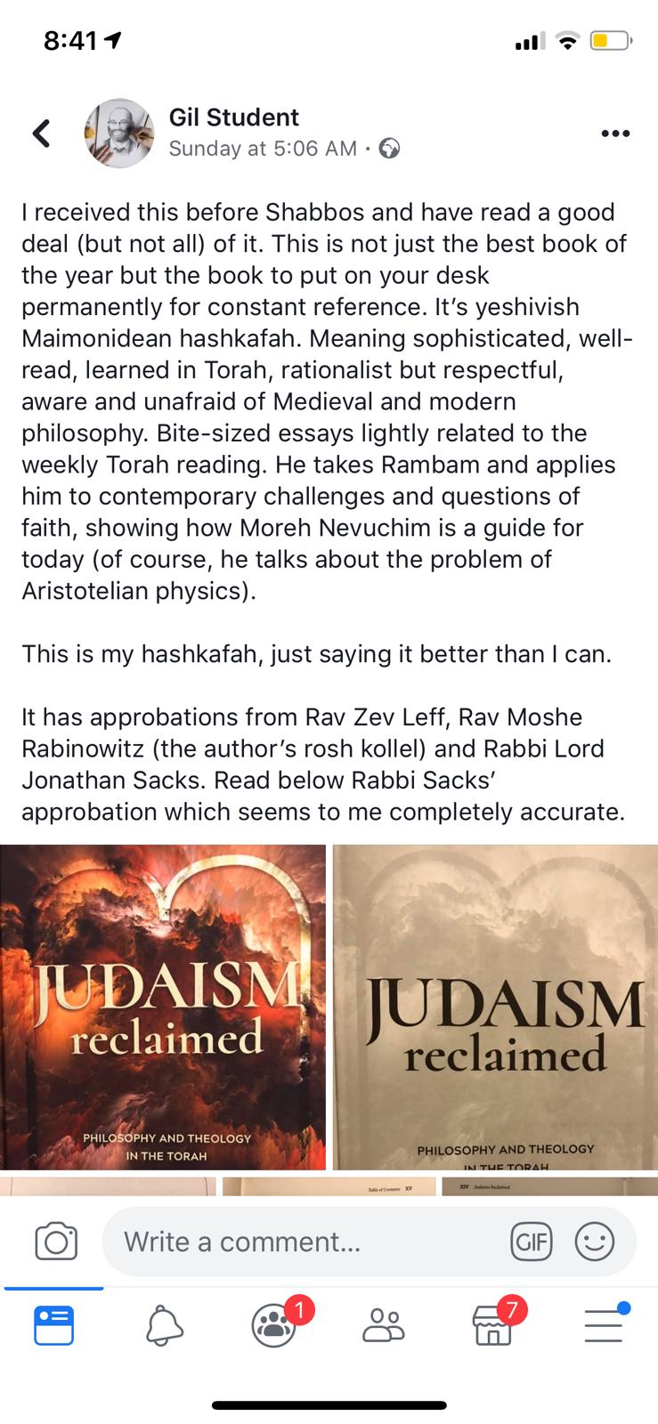 Rabbi Gil Student endorsement letter